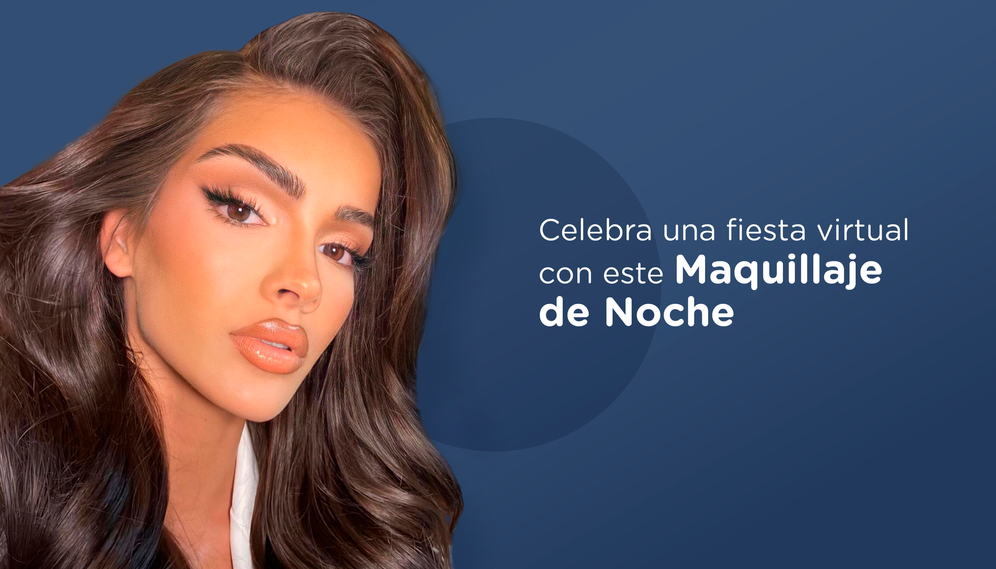 Celebra una fiesta virtual con este maquillaje de noche