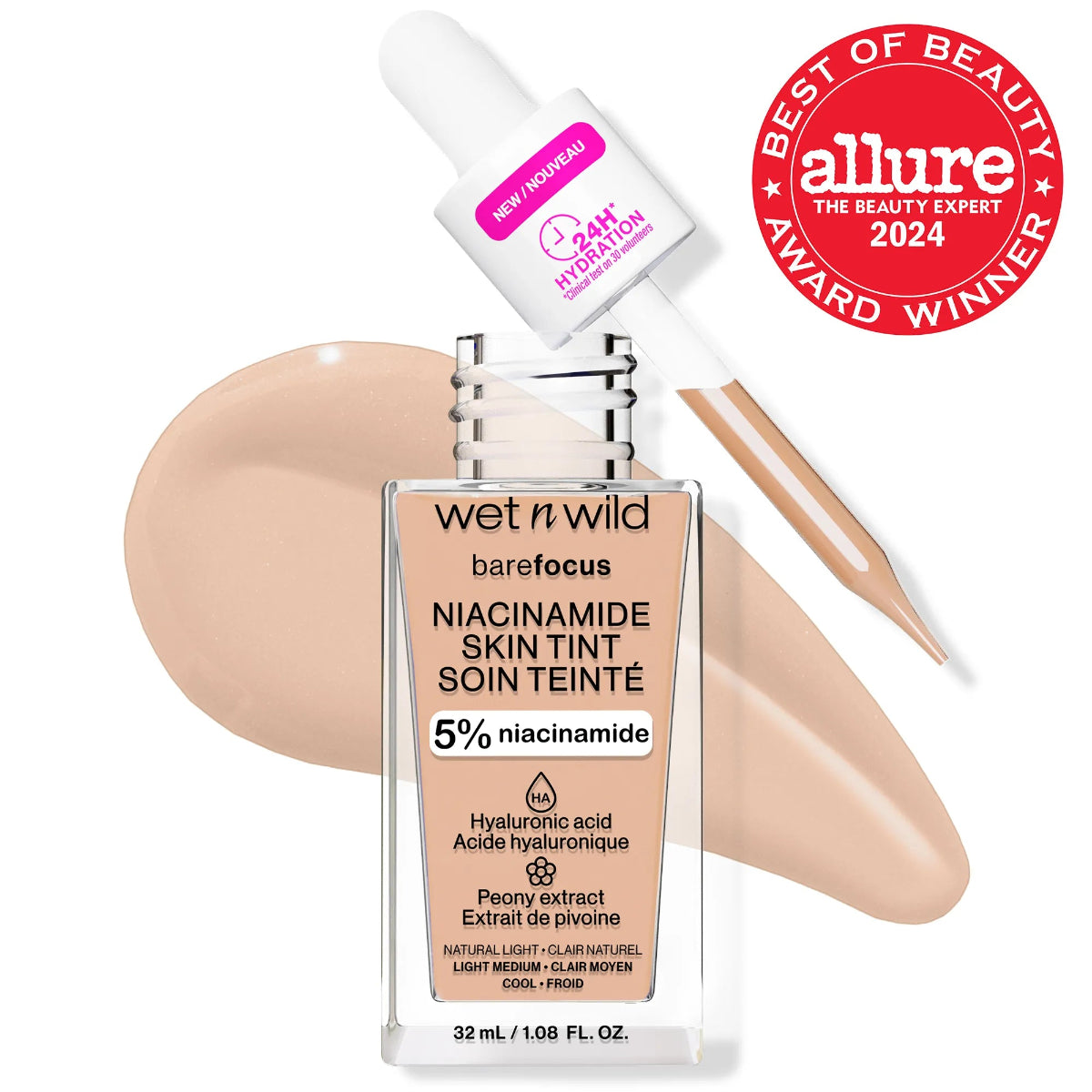 BASE DE MAQUILLAJE BARE FOCUS NIACINAMIDE SKIN TINT - WET N WILD