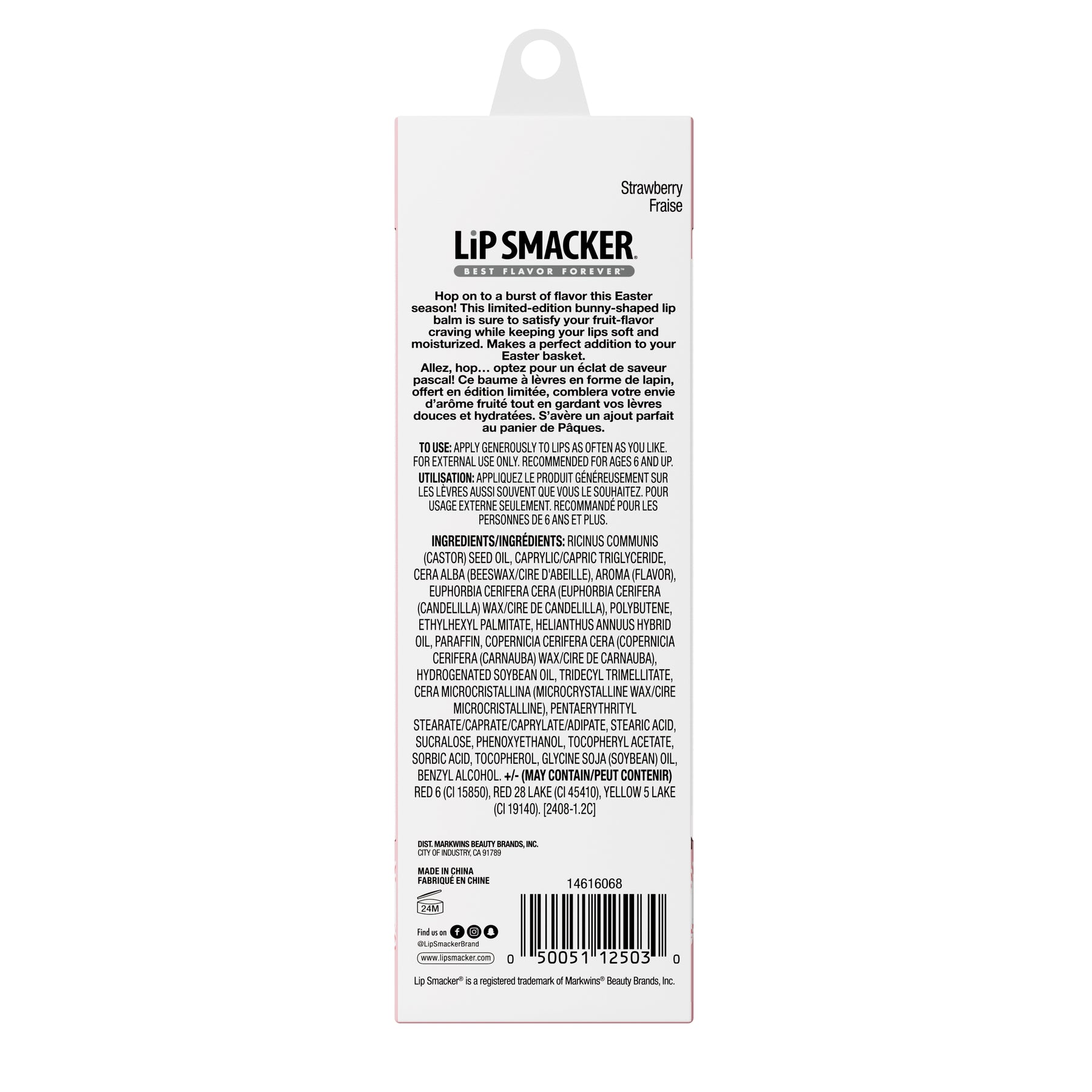 BUNNY LIP BALM STRAWBERRY - LIP SMACKER