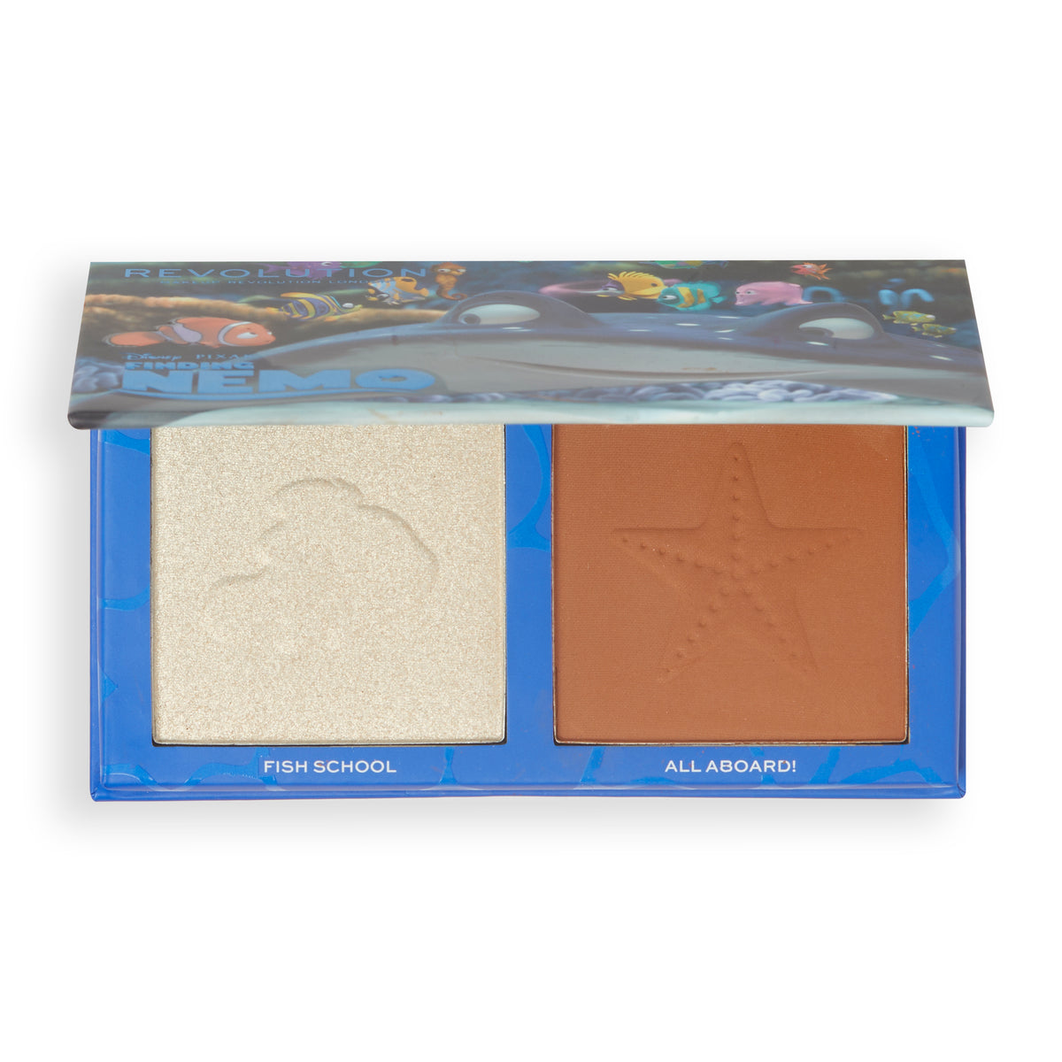 DISNEY & PIXAR’S FINDING NEMO AND WAKE UP BRONZER AND REVOLUTION HIGHLIGHTER PALETTE OUTLET