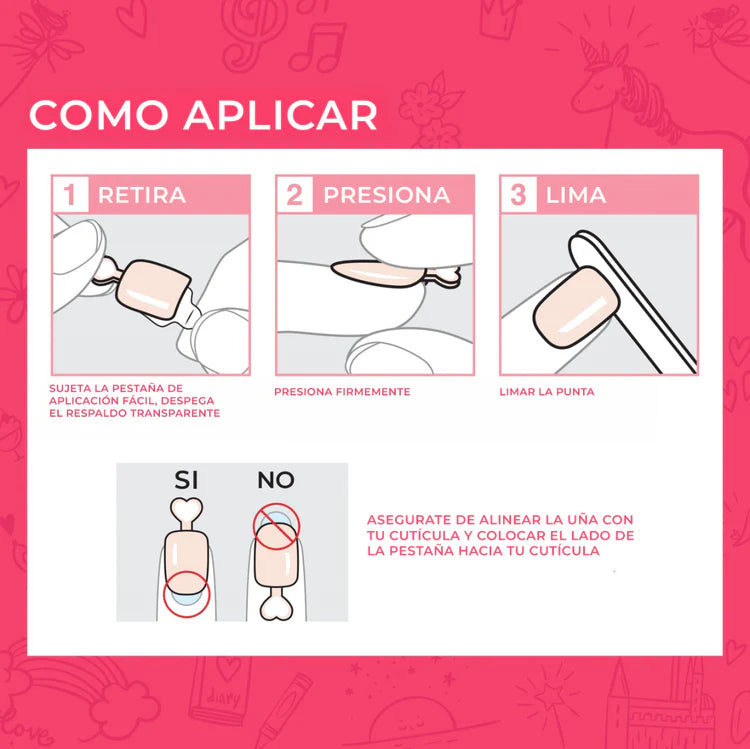 UÑAS POSTIZAS IMPRESS NAILS KIDS AMAZED - KISS