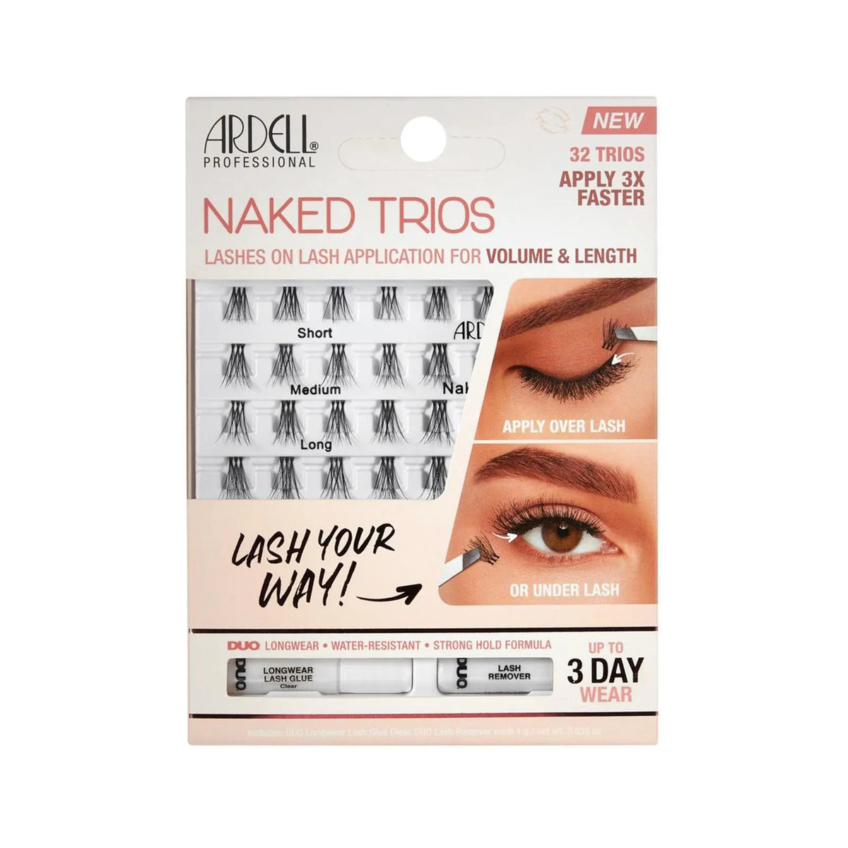 KIT DE PESTAÑAS POSTIZAS NAKED TRIO - ARDELL