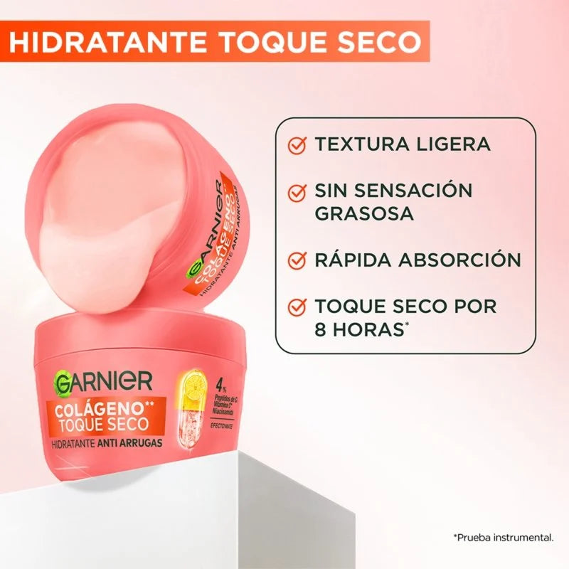 CREMA HIDRATANTE ANTI ARRUGAS COLÁGENO TOQUE SECO - GARNIER SKIN ACTIVE