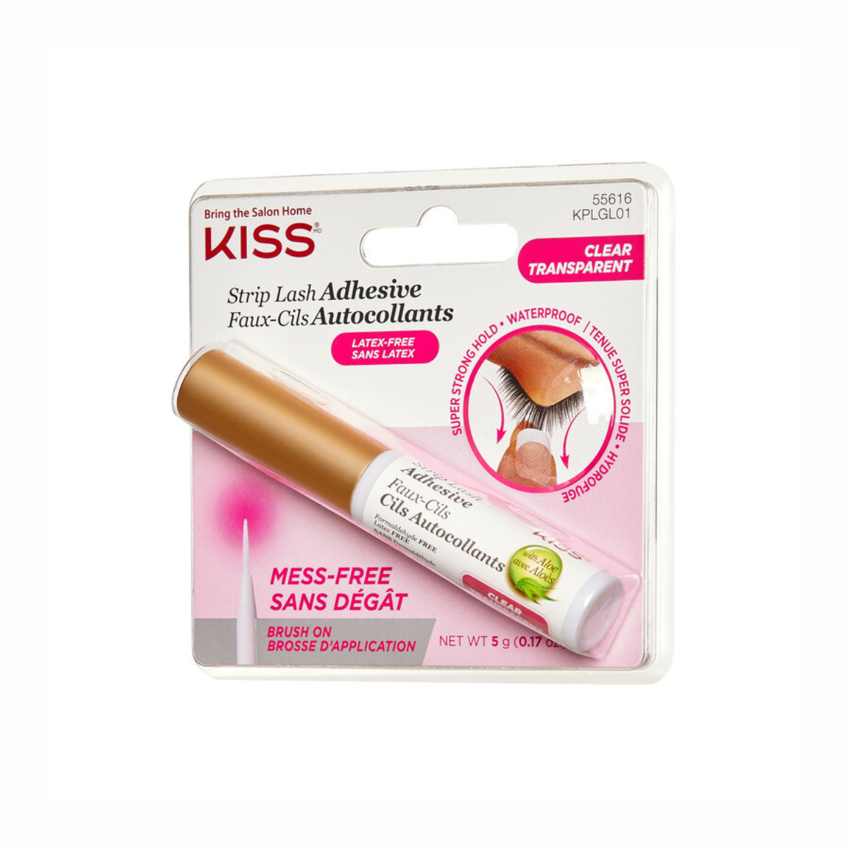 24HR STRIP EYELASH ADHESIVE-CLEAR - KISS