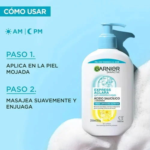 CREMA LIMPIADORA EXPRESS ACLARA ANTI-IMPERFECCIONES - GARNIER SKIN ACTIVE