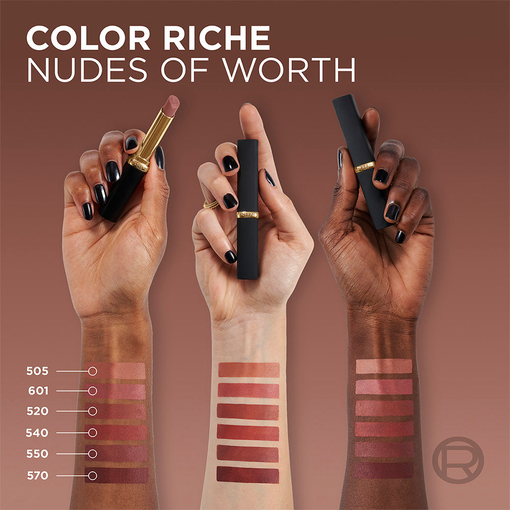 LABIAL INTENSE VOLUME MATTE NUDES OF WORTH - OUTLET LOREAL PARIS