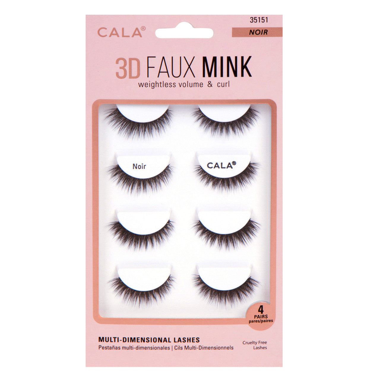 SET PESTAÑAS POSTIZAS 3D FAUX MINK LASHES NOIR - OUTLET CALA