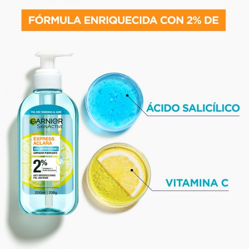 GEL LIMPIADOR FACIAL EXPRESS ACLARA - GARNIER SKIN ACTIVE
