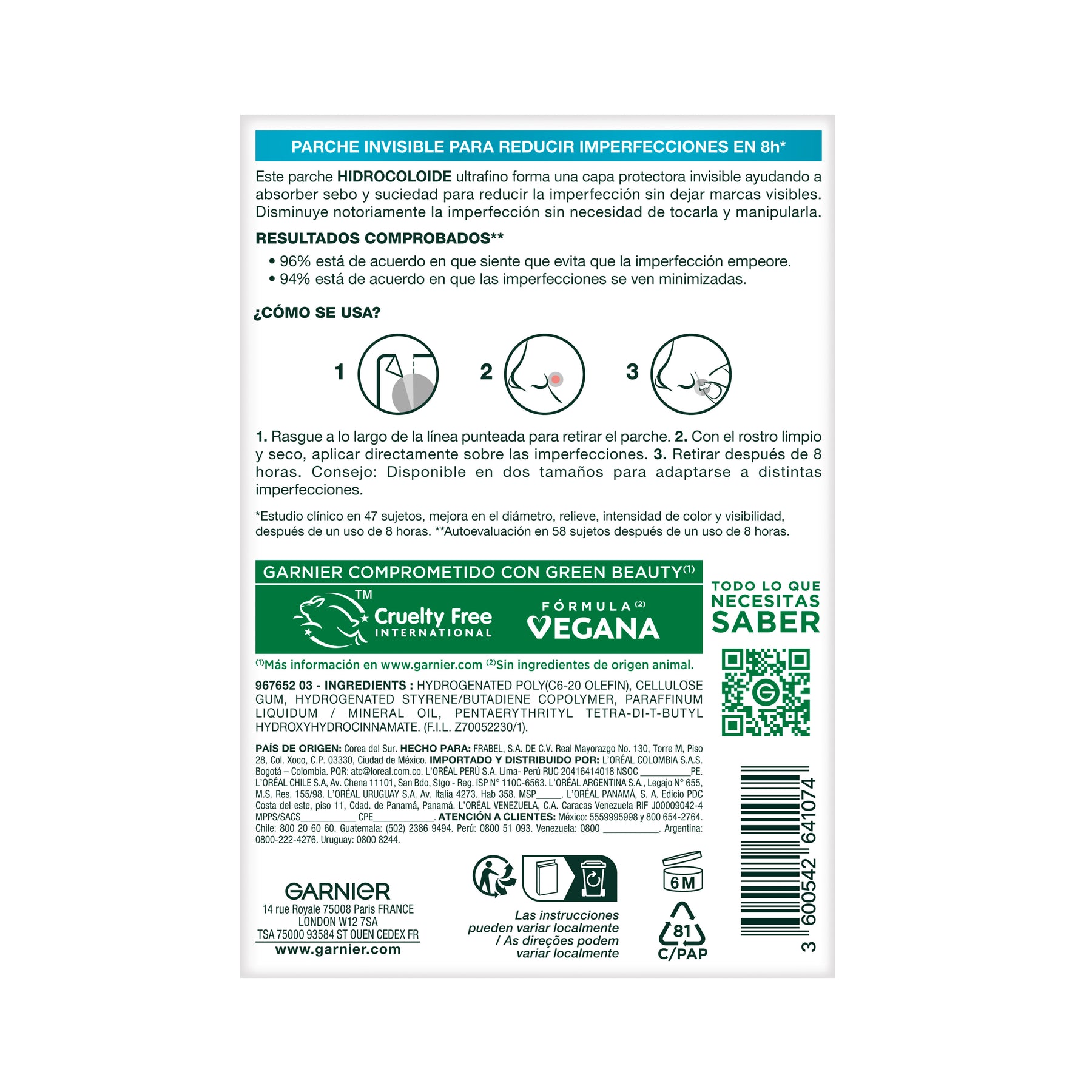 PARCHES PARA ACNÉ - GARNIER SKIN ACTIVE