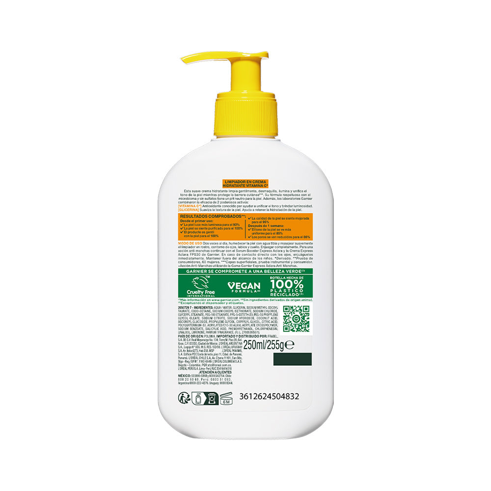CREMA LIMPIADORA EXPRESS ACLARA ANTI-MANCHAS VITAMIN - GARNIER SKIN ACTIVE