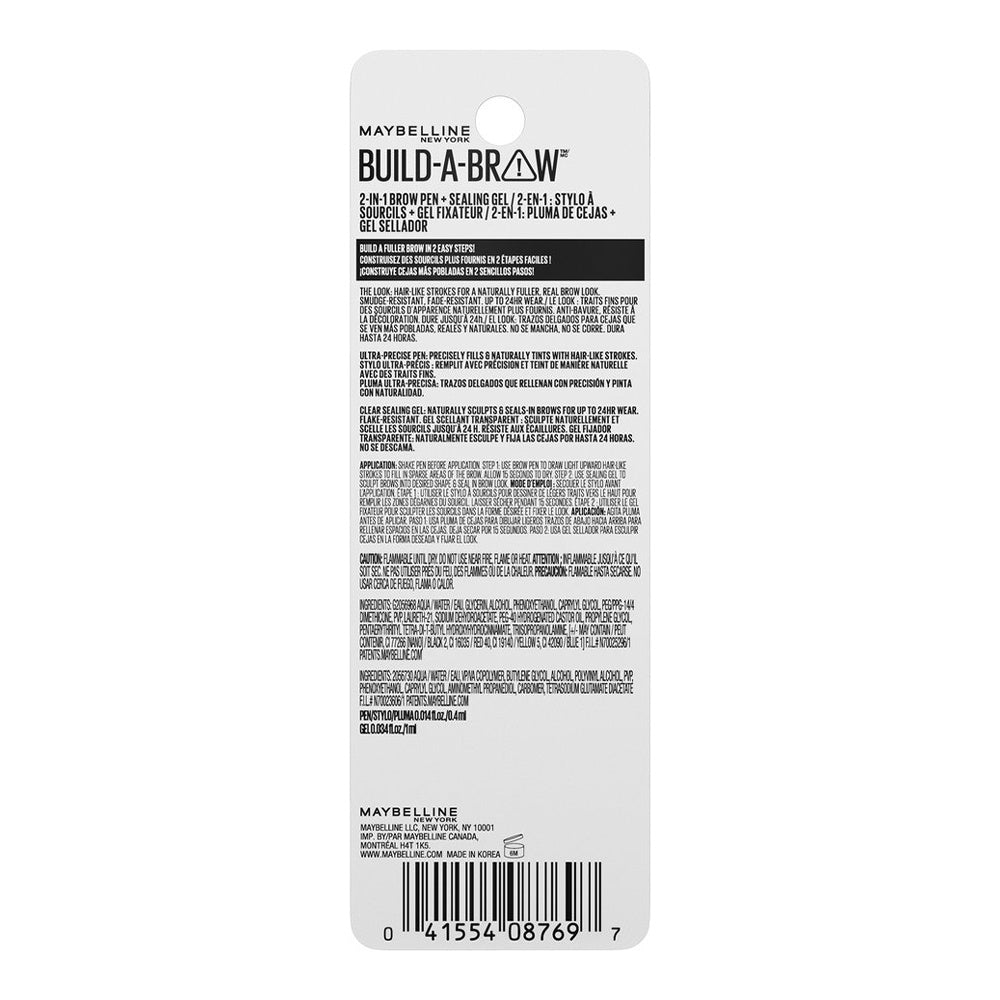 BUILD A BROW 2 EN 1 ROTULADOR PRECISO & GEL FIJADOR DE CEJAS - MAYBELLINE