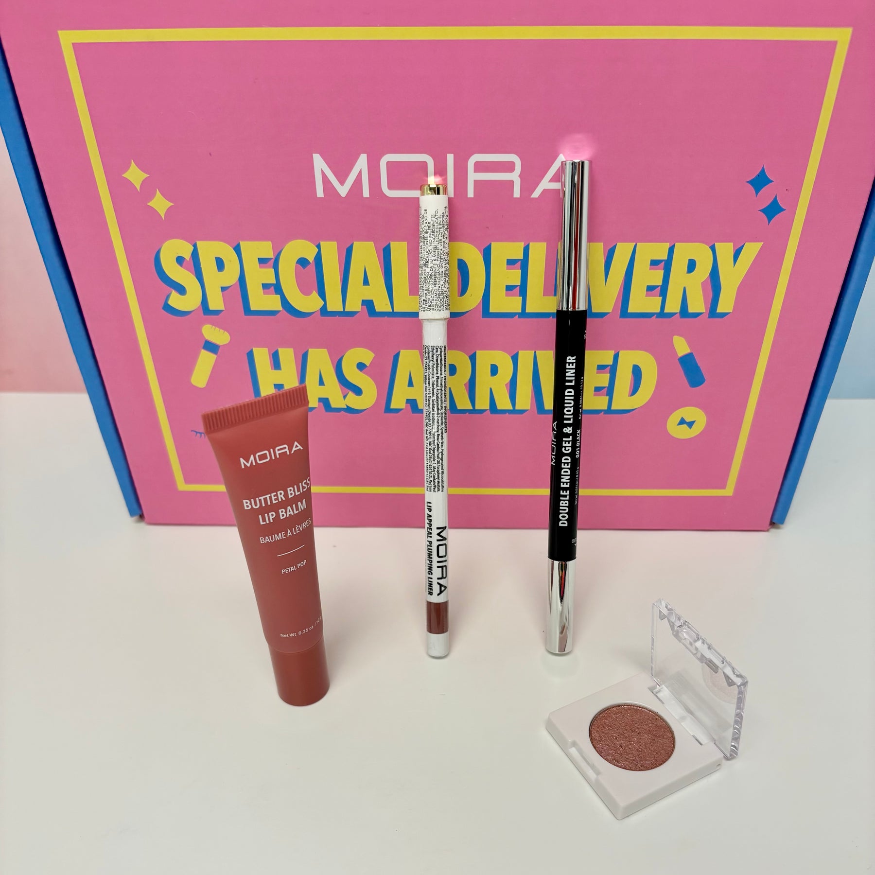 SET OJOS Y LABIOS ROSE + ESPONJA DE REGALO - MOIRA
