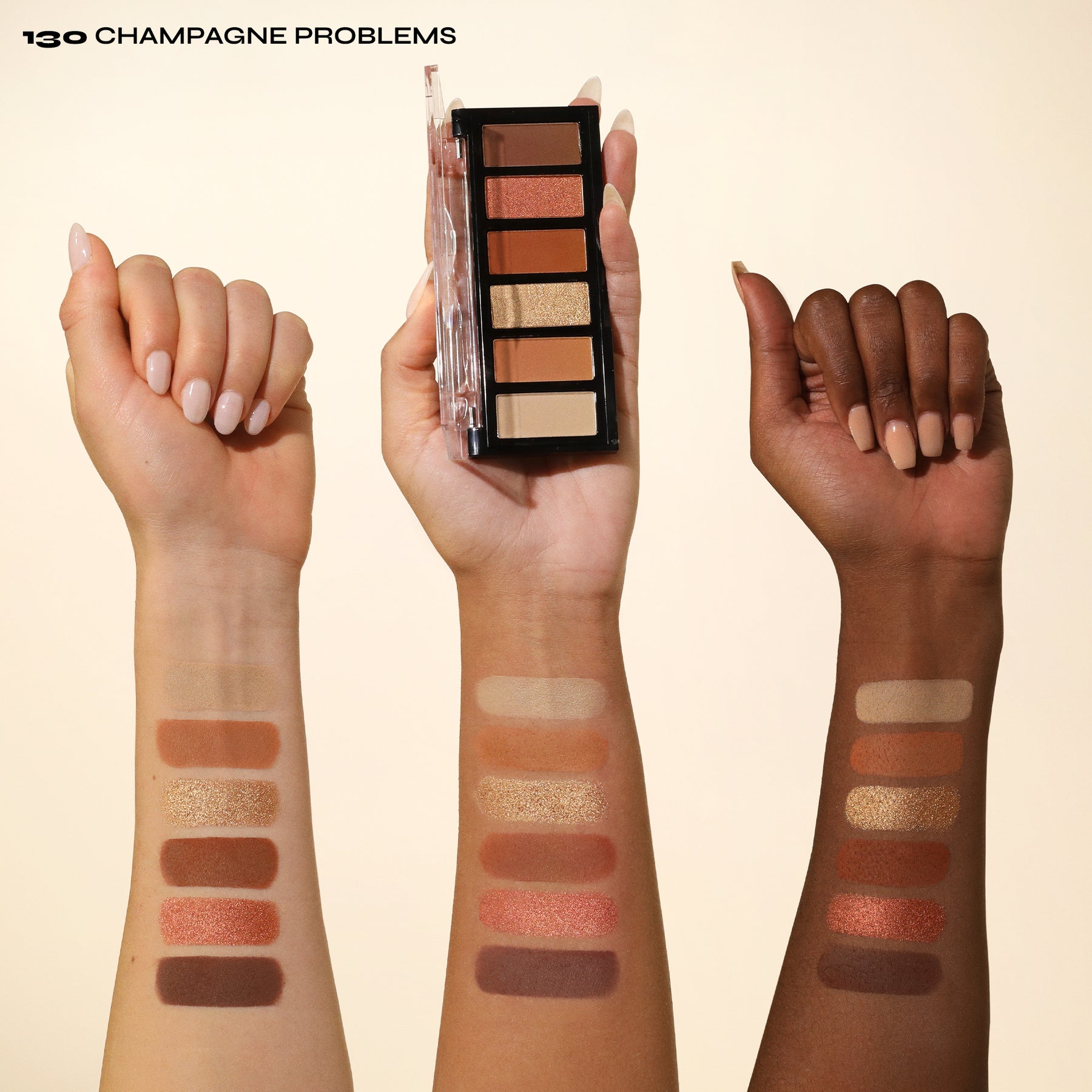 SOMBRAS GILDED MINI EYESHADOW QUADS CHAMPAGNE PROBLEMS - MILANI