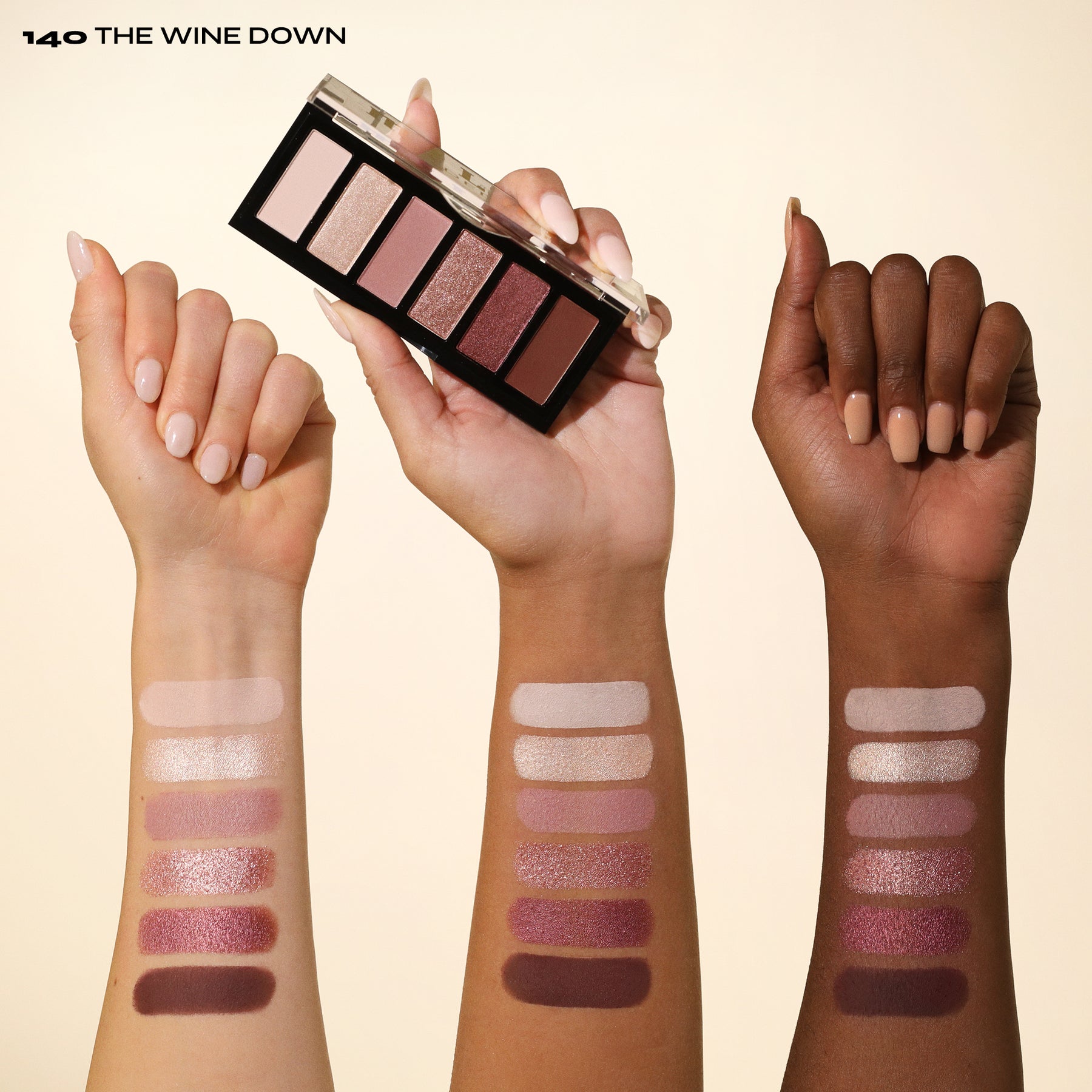 SOMBRAS GILDED MINI EYESHADOW QUADS THE WINE DOWN - MILANI