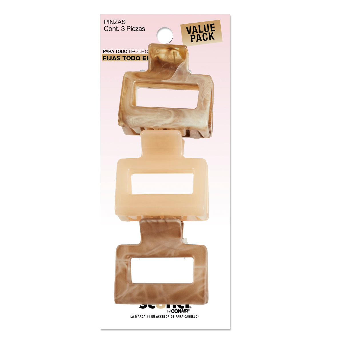 PINZAS PARA CABELLO ALL DAY HOLD 3 PZAS - SCUNCI