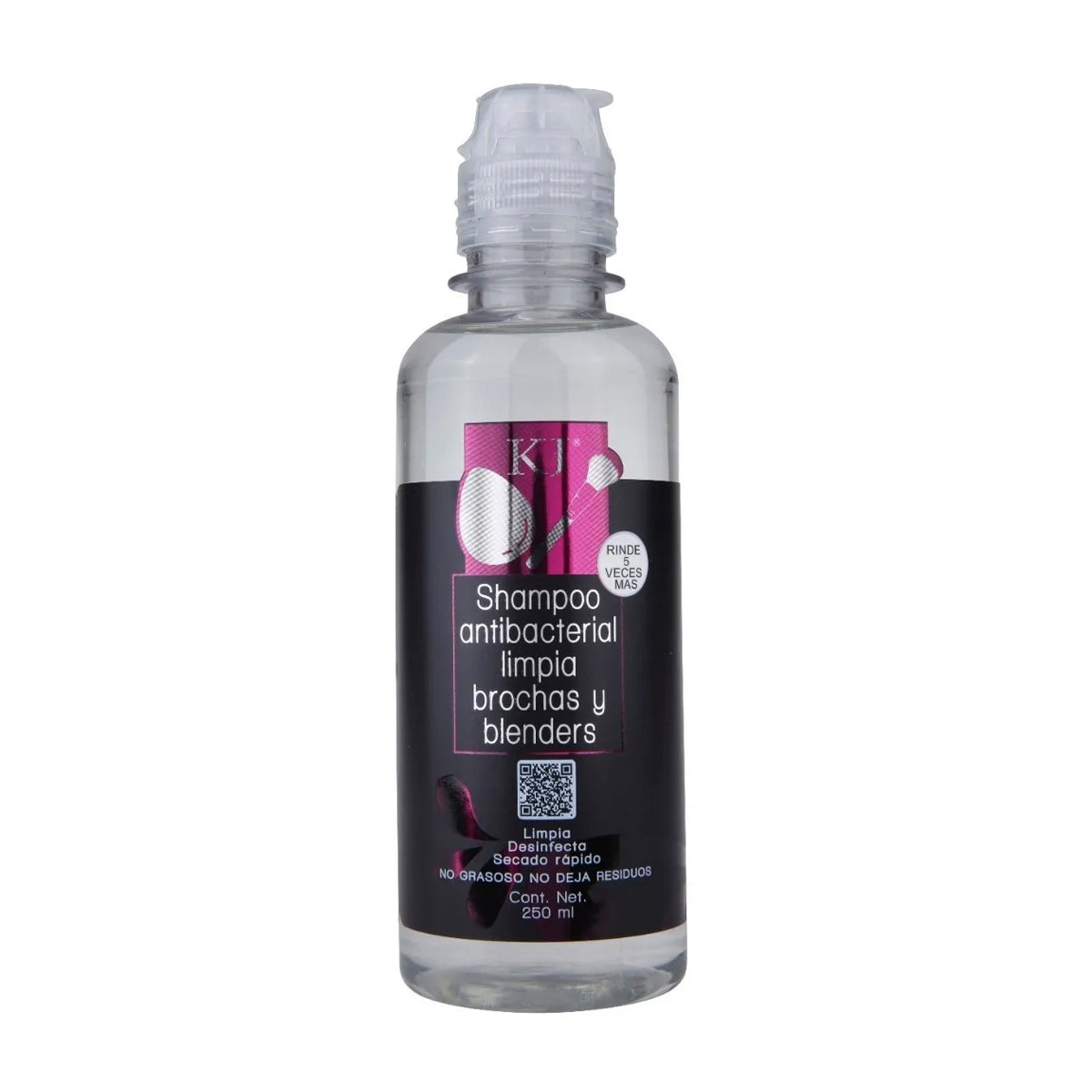 SHAMPOO ANTIBACTERIAL LIMPIABROCHAS Y BLENDERS - KJ BEAUTY