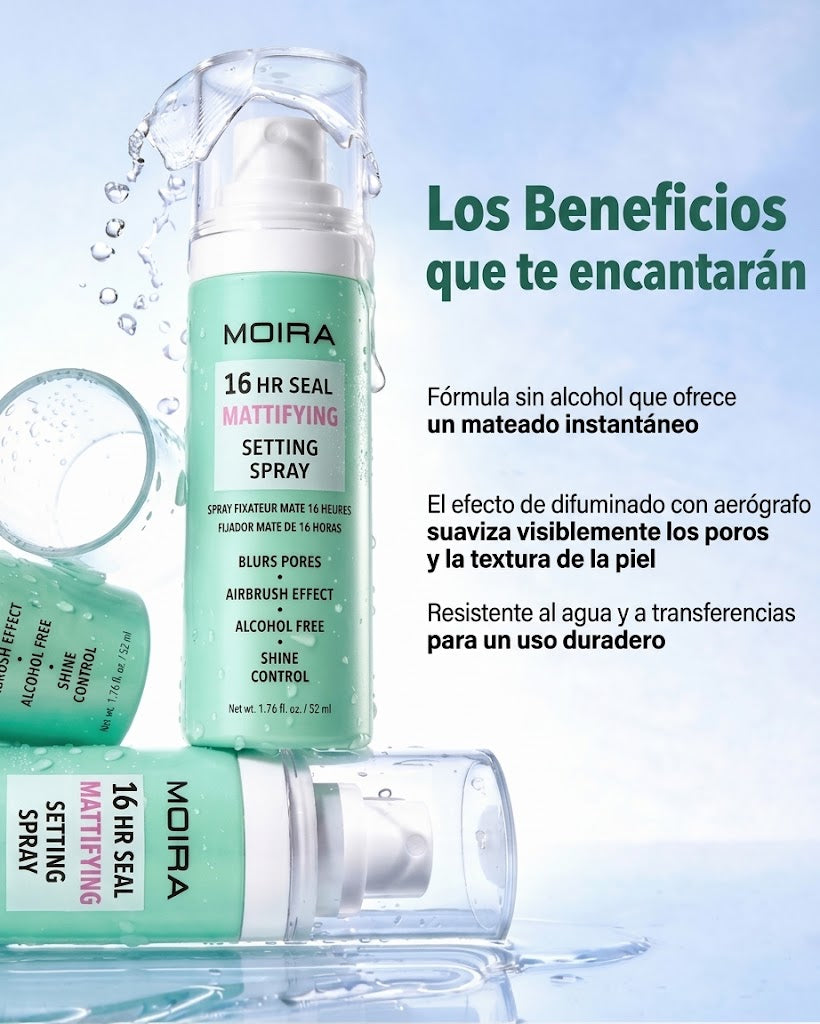 FIJADOR DE MAQUILLAJE 16HR SEAL MATIFICADOR - MOIRA