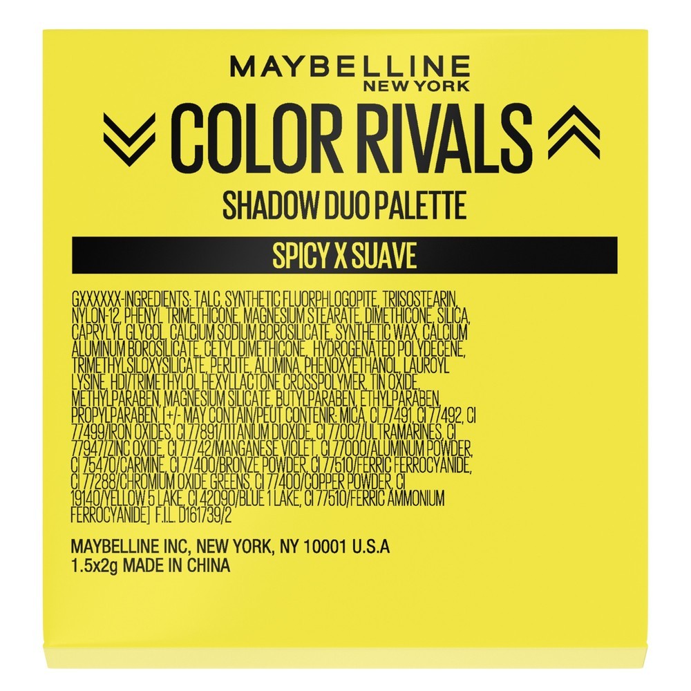 COLOR RIVALS SPICY X SUAVE SOMBRAS PARA OJOS - MAYBELLINE