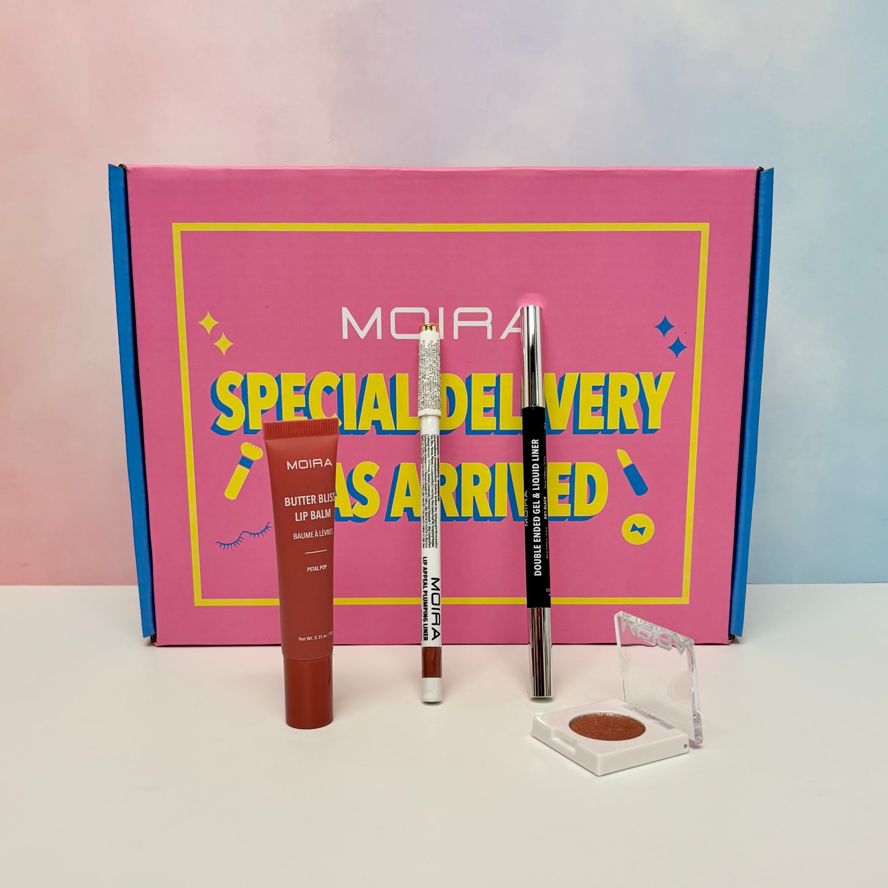 SET OJOS Y LABIOS ROSE + ESPONJA DE REGALO - MOIRA