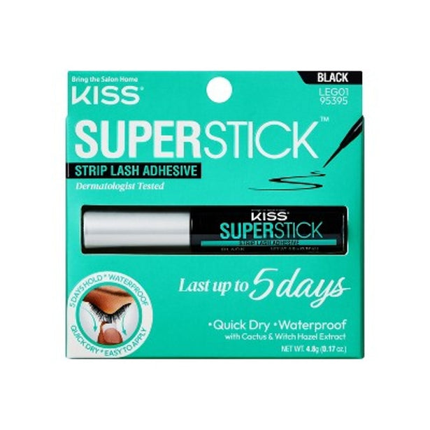 PEGAMENTO PARA PESTAÑAS SUPERSTICK STRIP EXTENDED WEAR BLACK - KISS