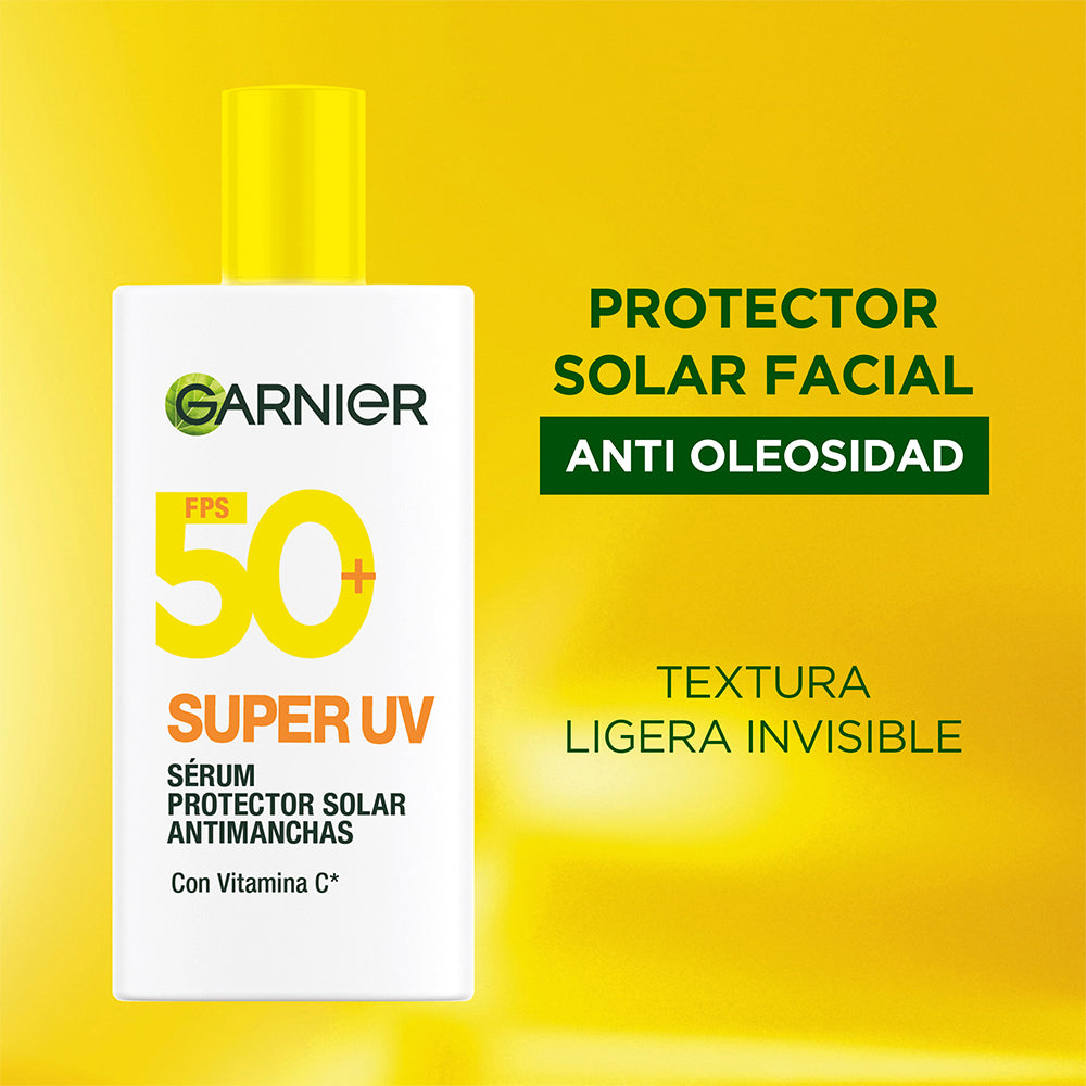 SUPER UV PROTECTOR SOLAR FACIAL FLUIDO ANTI OLEOSIDAD VITAMIN C - GARNIER SKIN ACTIVE