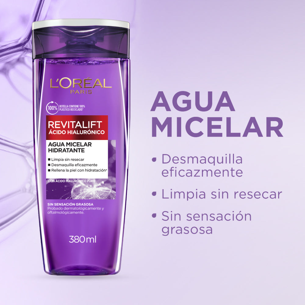 AGUA MICELAR ACIDO HIALURONICO - LOREAL DERMO EXPERTISE