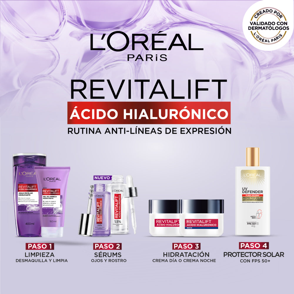 AGUA MICELAR ACIDO HIALURONICO - LOREAL DERMO EXPERTISE