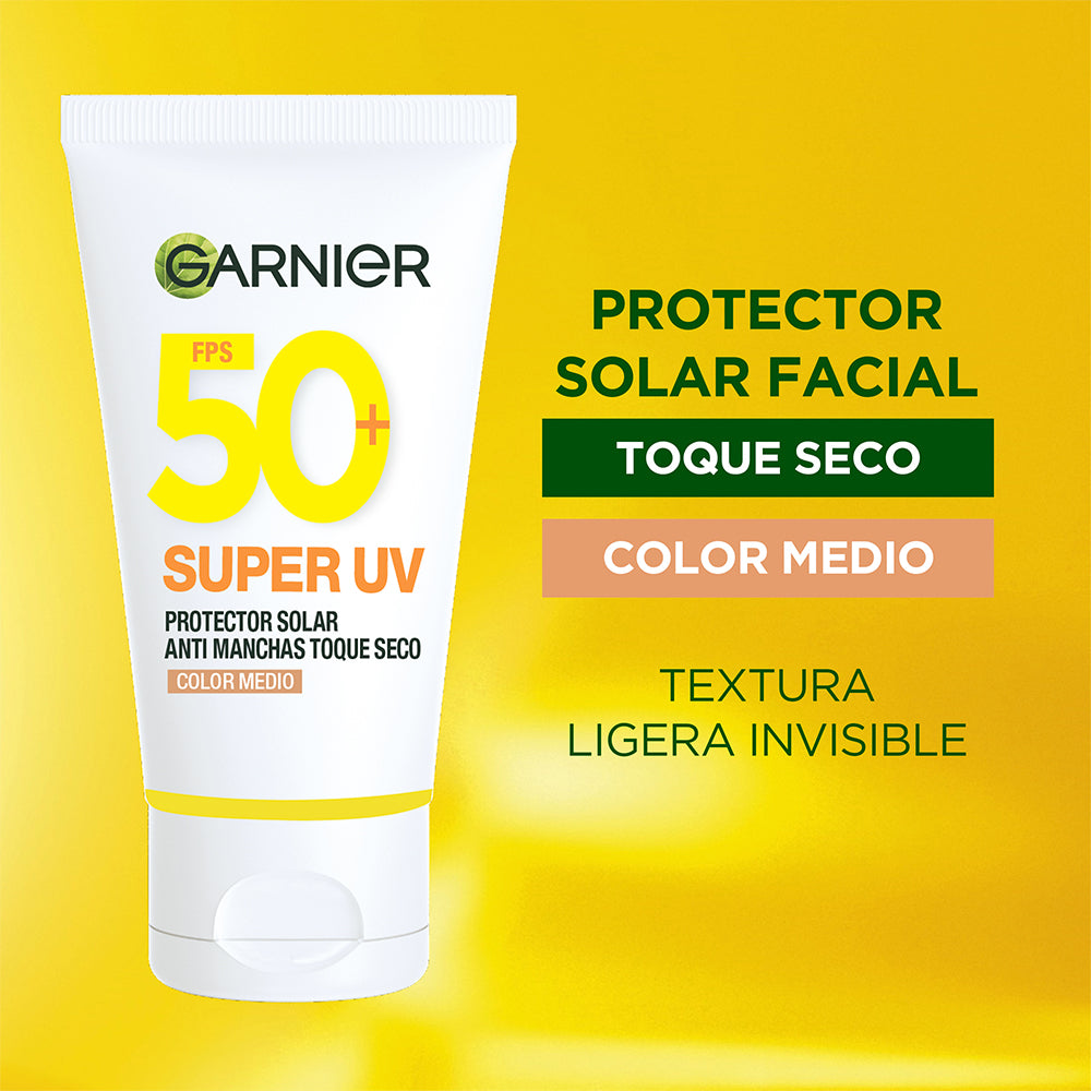 SUPER UV PROTECTOR SOLAR FACIAL TOQUE SECO TONO MEDIO VITAMIN C - GARNIER SKIN ACTIVE