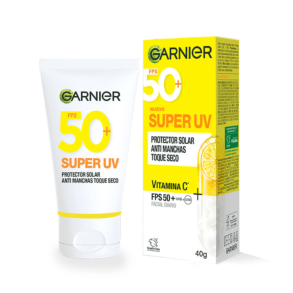 SUPER UV PROTECTOR SOLAR FACIAL TOQUE SECO VITAMIN C - GARNIER SKIN ACTIVE