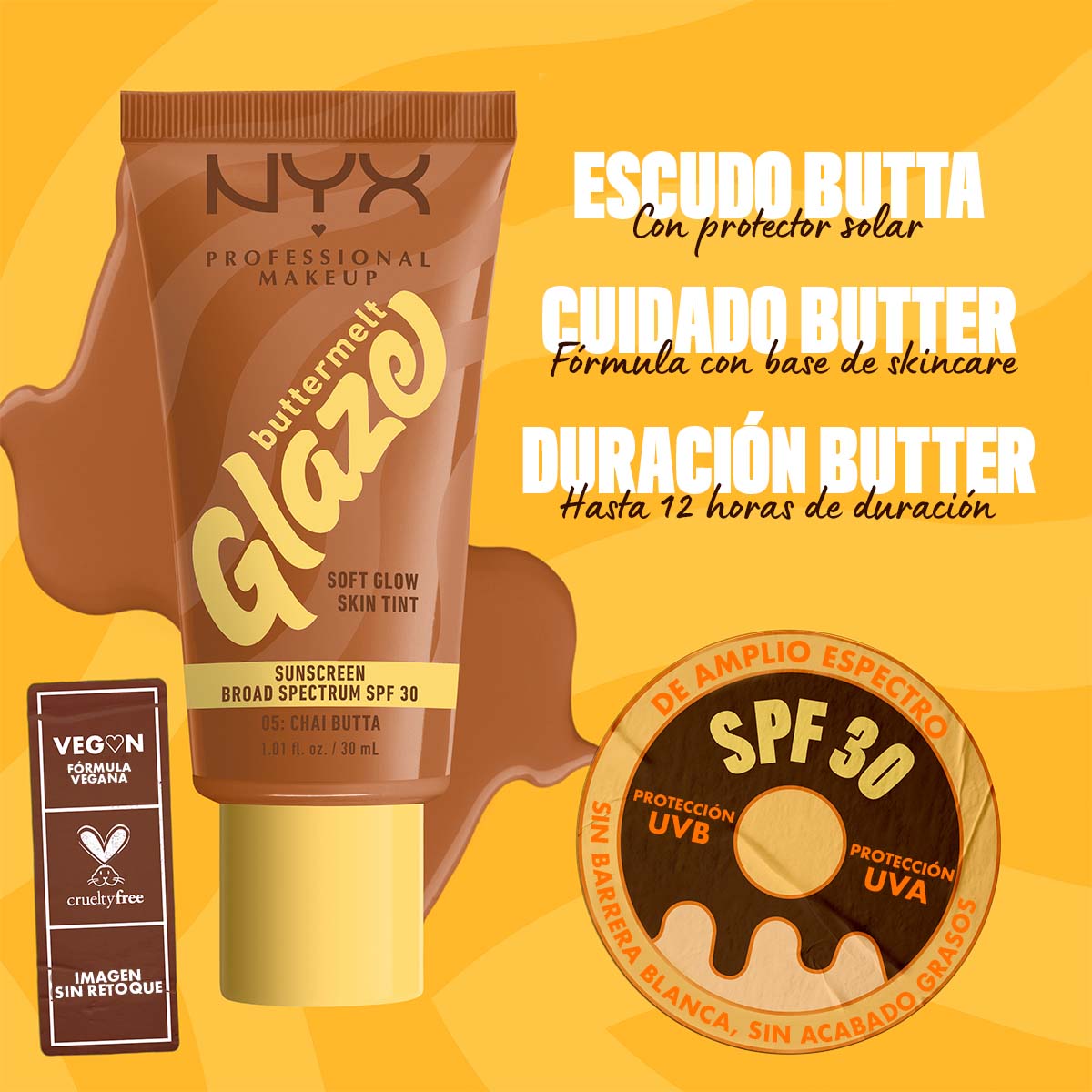 TINTA DE MAQUILLAJE GLAZE TINT SPF 30 - NYX PROFESSIONAL MAKEUP