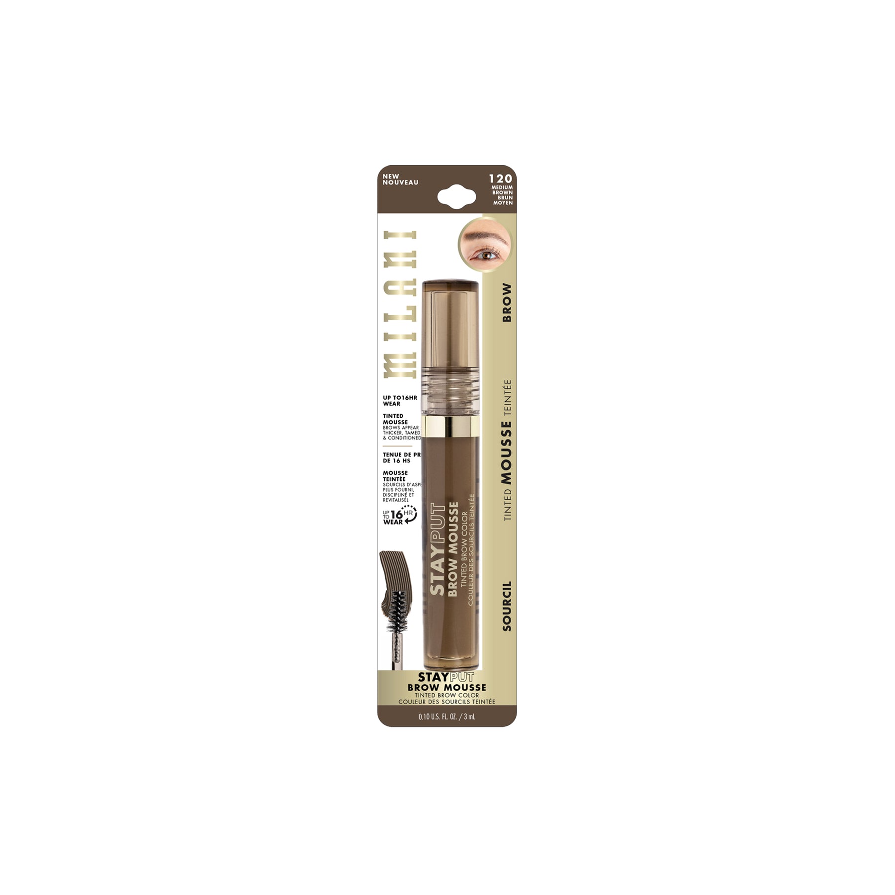 TINTA PARA CEJAS STAY PUT BROW MOUSSE - MILANI