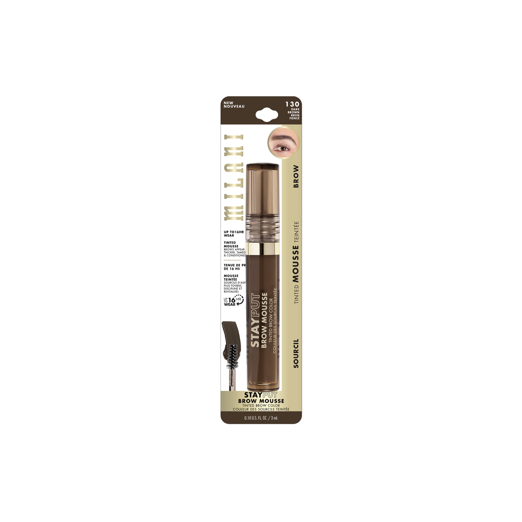 TINTA PARA CEJAS STAY PUT BROW MOUSSE - MILANI