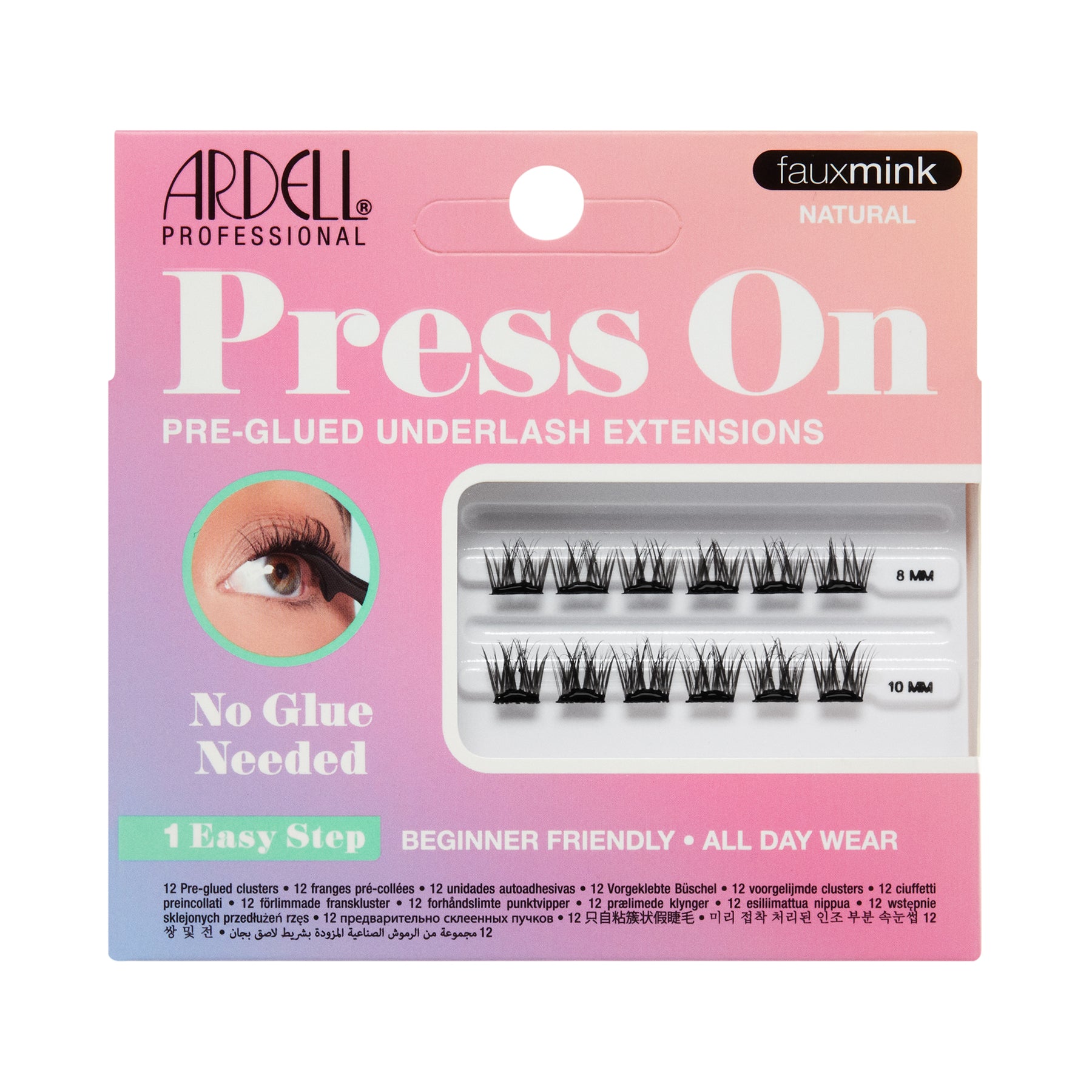 EXTENSIONES DE PESTAÑAS PRESS ON MINI FAUX MINK NATURAL - ARDELL