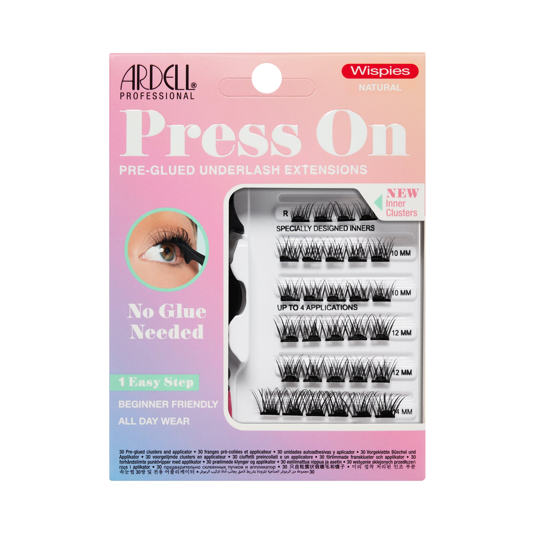 EXTENSIONES DE PESTAÑAS PRESS ON KIT NATURAL WISPIES - ARDELL