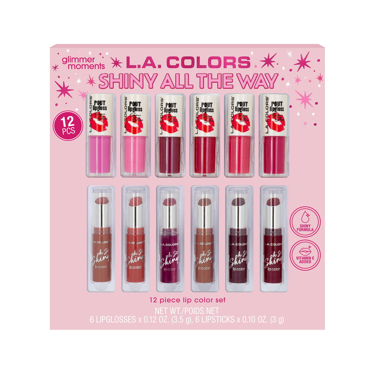 SET DE LABIALES “SHINY ALL THE WAY” – LA COLORS