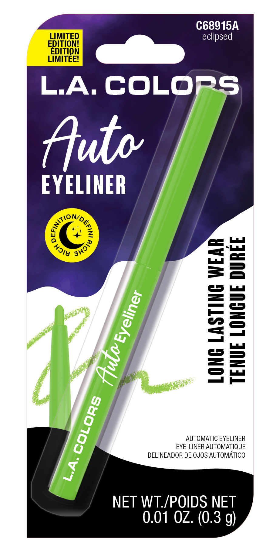 DELINEADOR DE OJOS AUTO EYE LINER HALLOWEEN - OUTLET LA COLORS