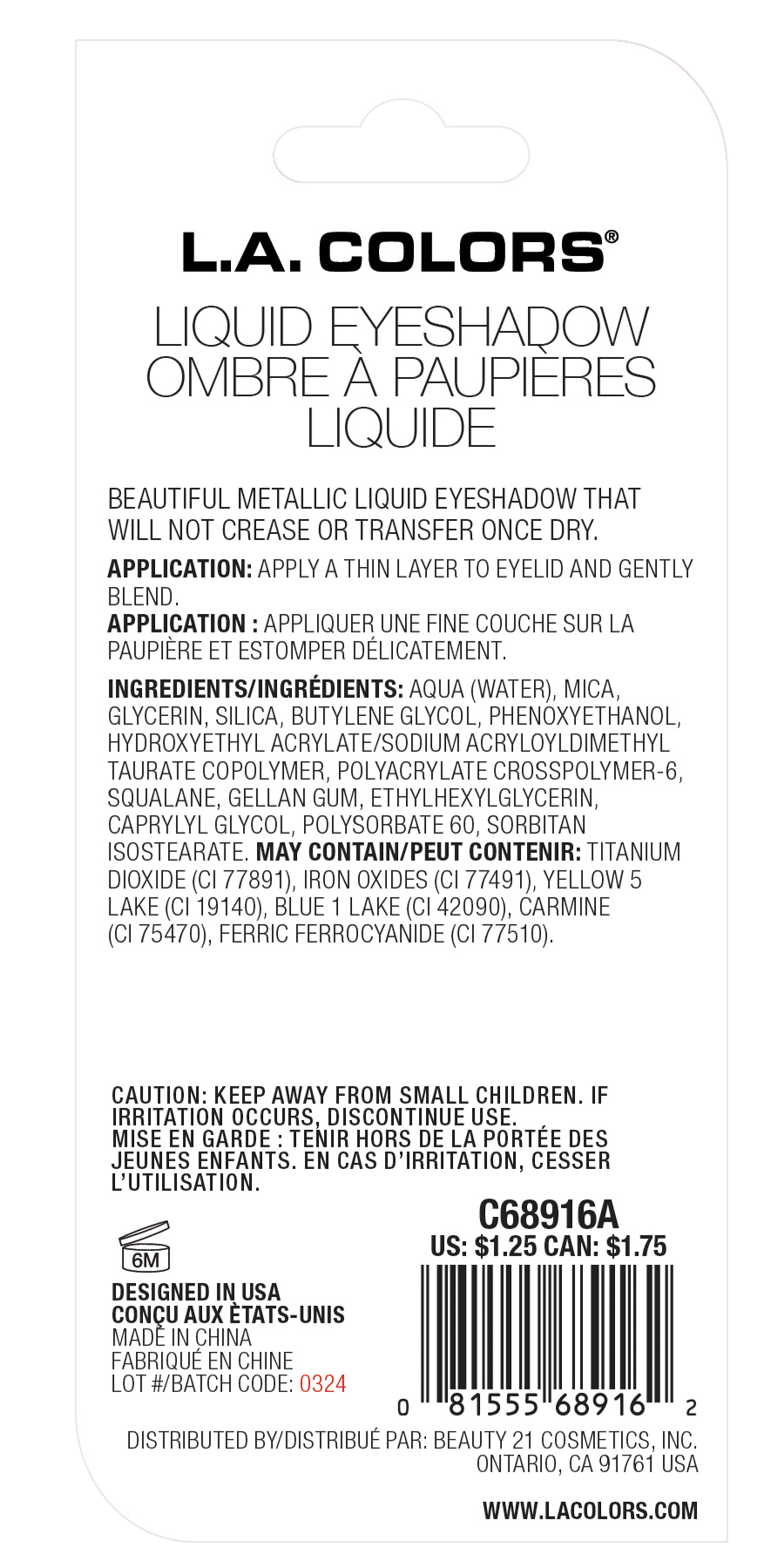 SOMBRA LÍQUIDA HALLOWEEN - OUTLET LA COLORS