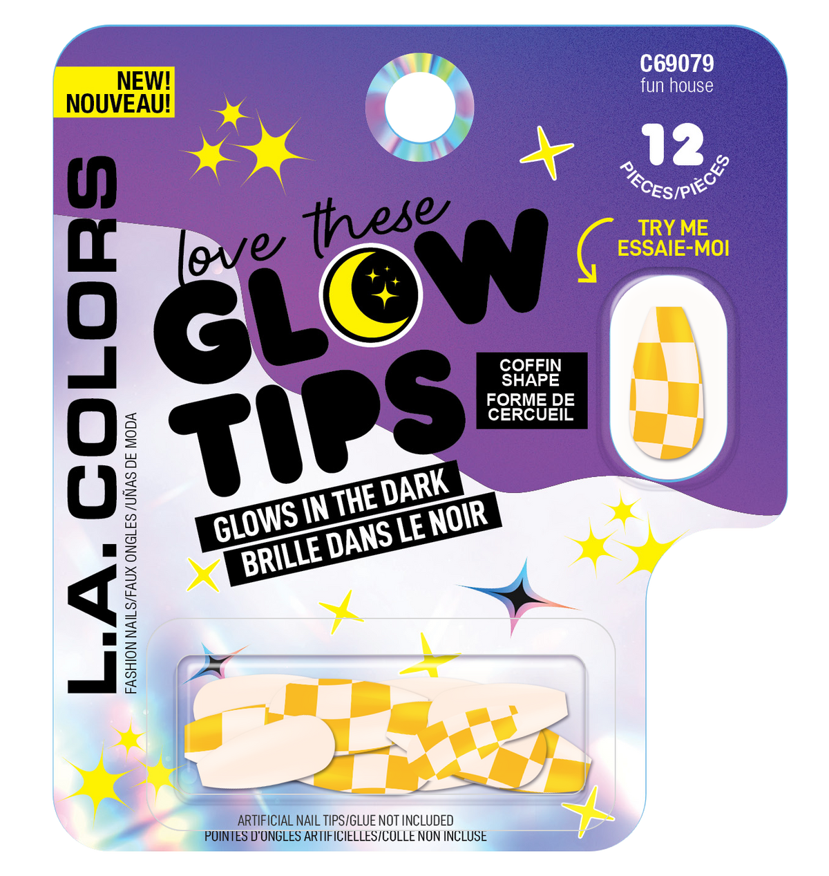 UÑAS POSTIZAS GLOW IN THE DARK FUNHOUSE - OUTLET LA COLORS