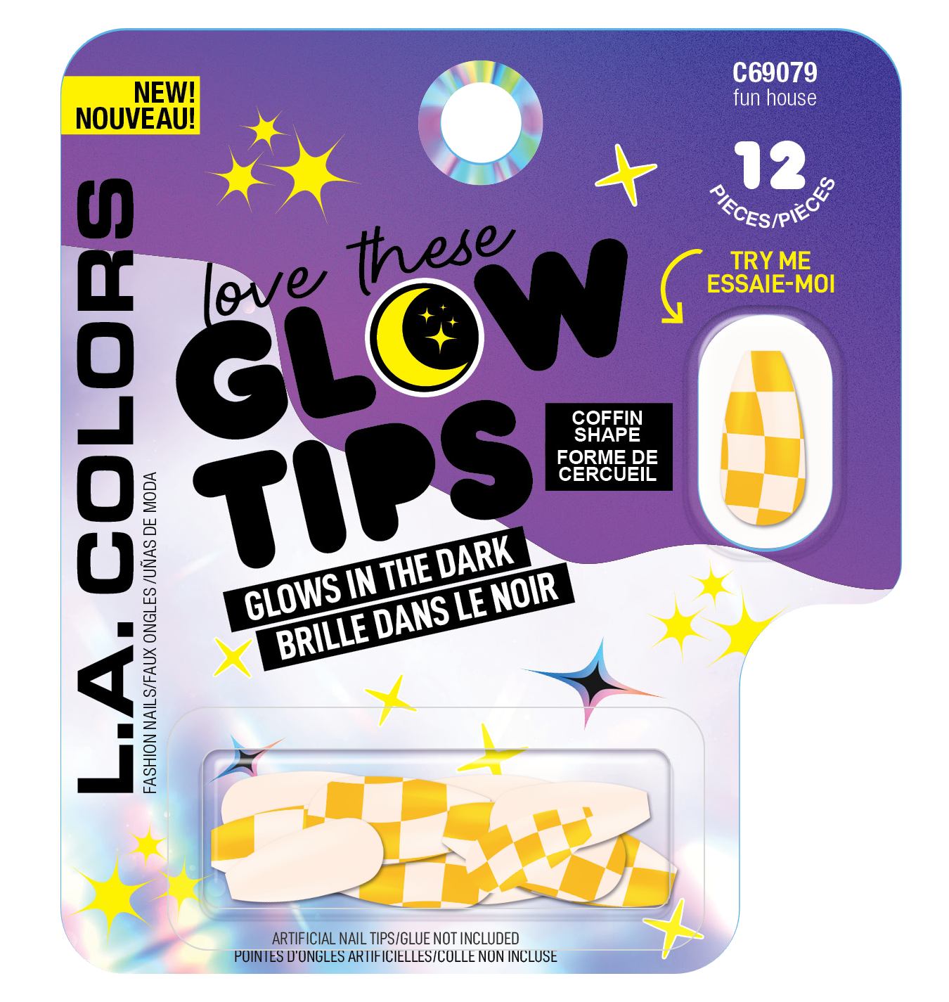 UÑAS POSTIZAS GLOW IN THE DARK FUNHOUSE - OUTLET LA COLORS