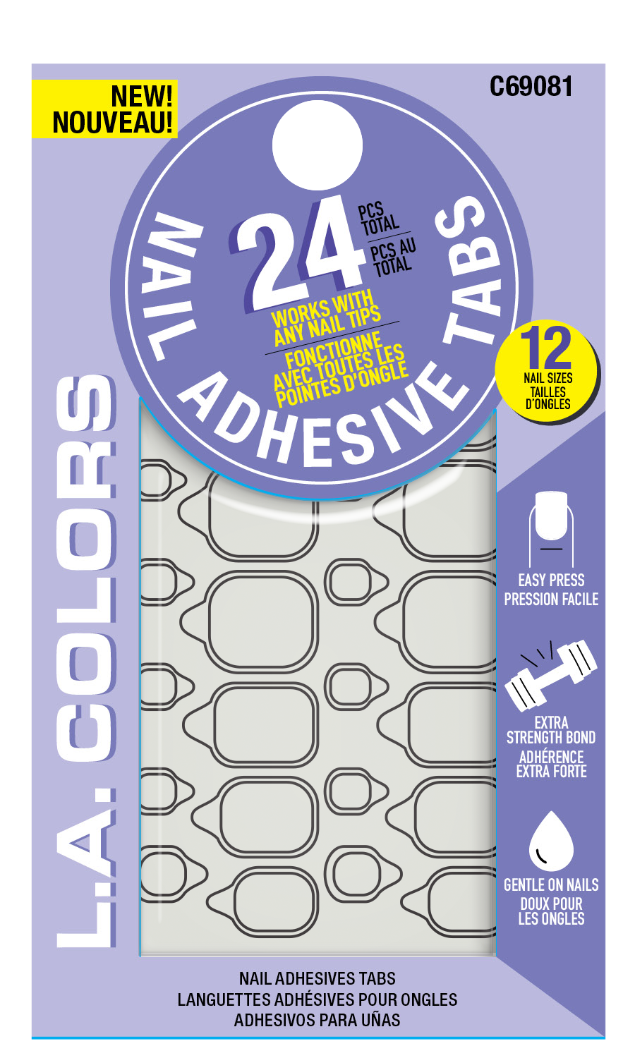 ADESHIVO PARA UÑAS EN STICKER 24 TABS - OUTLET LA COLORS