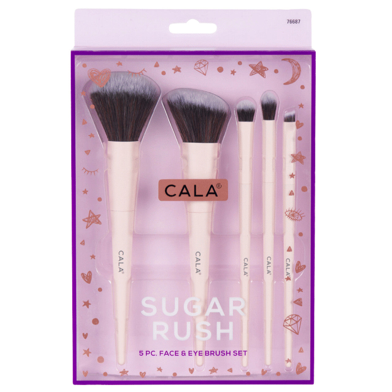 SET DE BROCHAS PARA ROSTRO SUGAR RUSH 5 PZAS - CALA