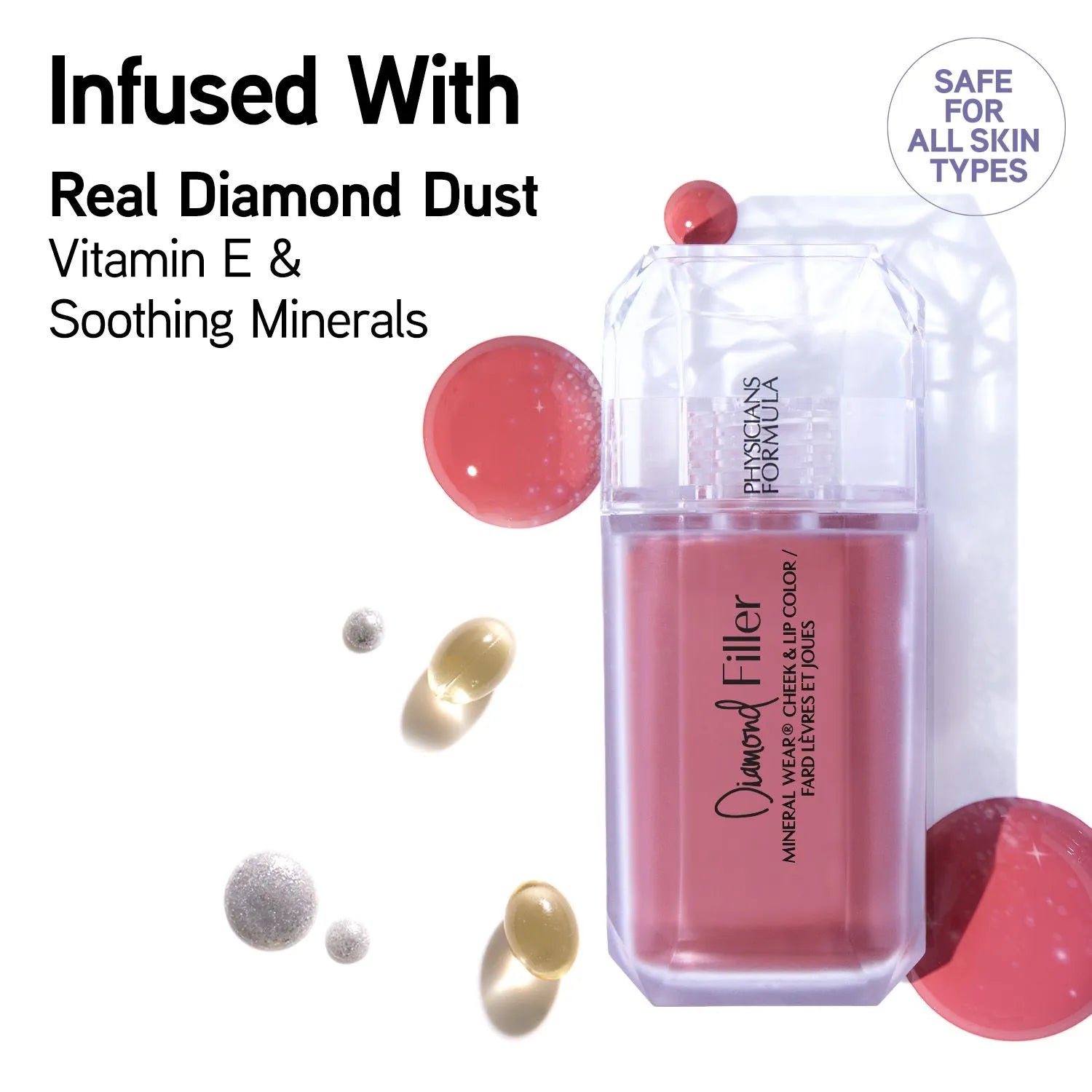 BLUSH & LIP COLOR MINERAL WEAR DIAMOND FILLER - PHYSICIANS FORMULA