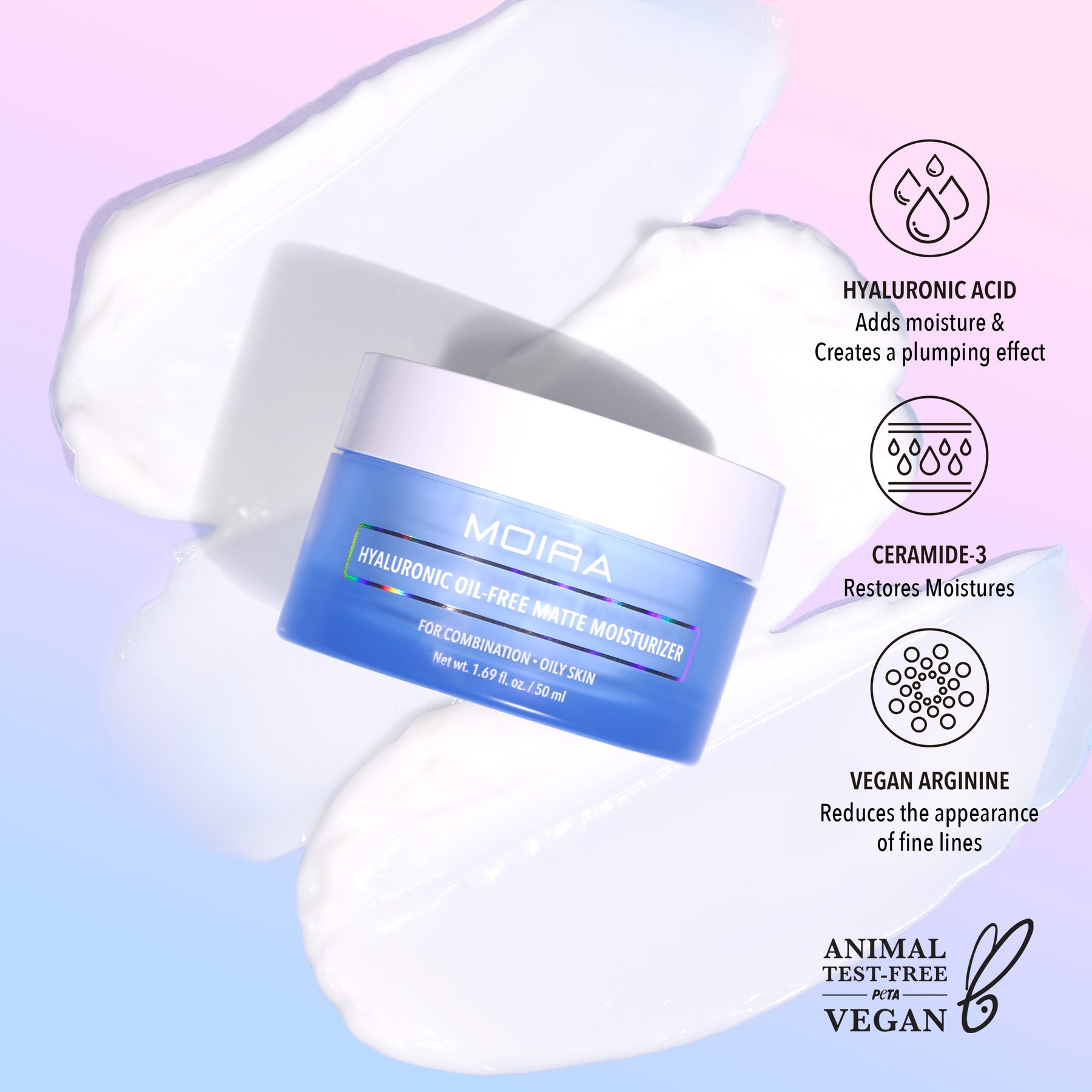 CREMA FACIAL HIDRATANTE MATIFICANTE LIBRE DE ACEITES - MOIRA