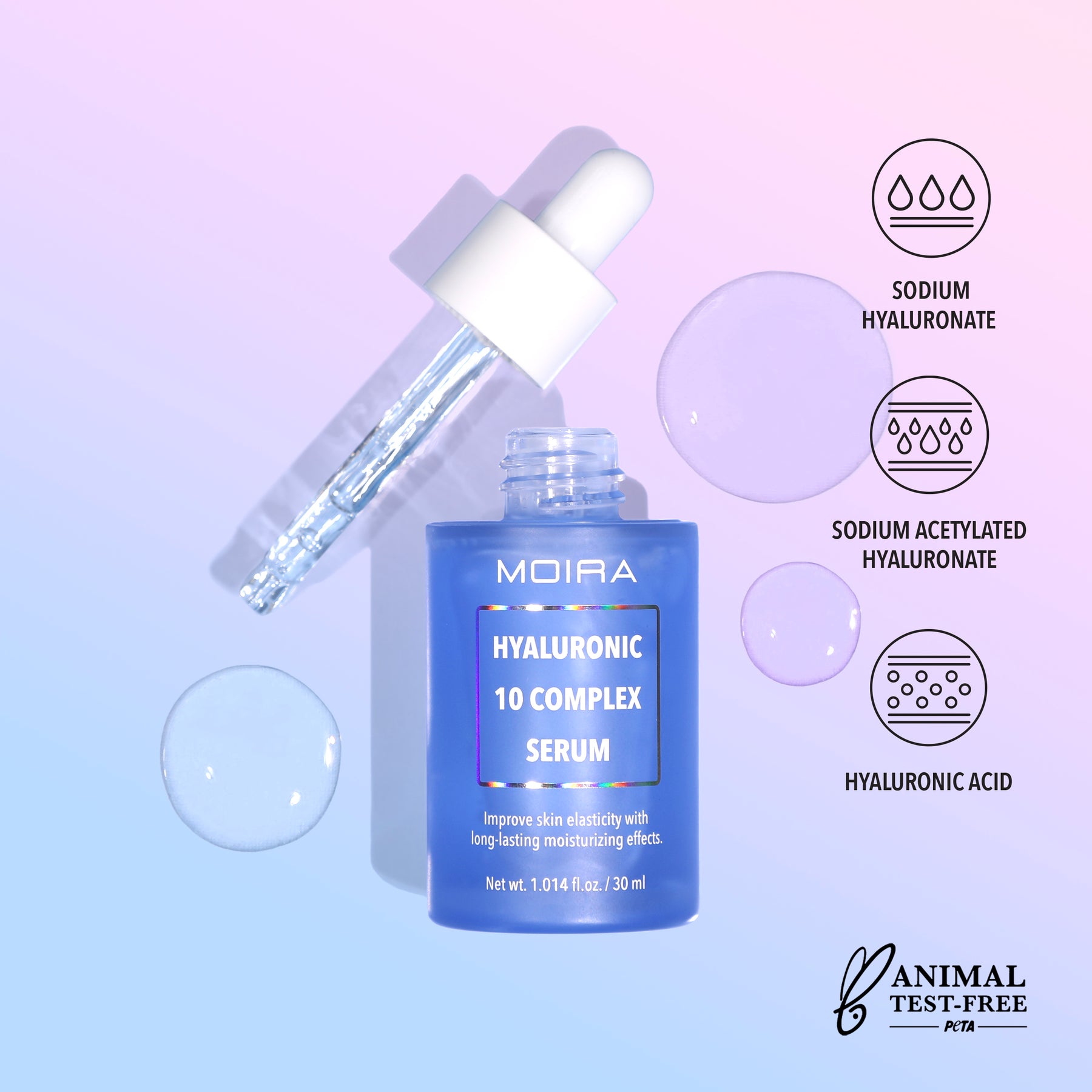 SERUM HIDRATANTE 10% ÁCIDO HIALURÓNICO - MOIRA