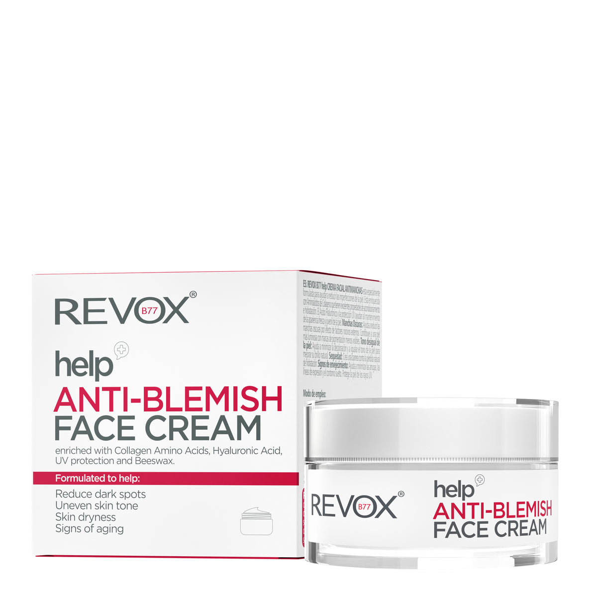 CREMA FACIAL ANTIMANCHAS HELP ANTI-BLEMISH FACE CREAM - REVOX B77