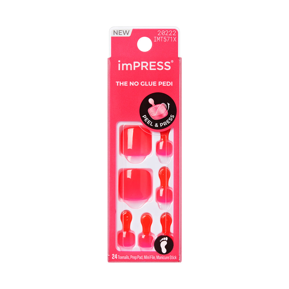 UÑAS POSTIZAS PARA PIES IMPRESS CHERRY ON TOP - KISS