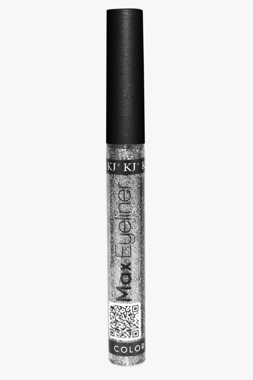 DELINEADOR LÍQUIDO MAXEYELINER 27 GLITTER PLATA - KJ BEAUTY
