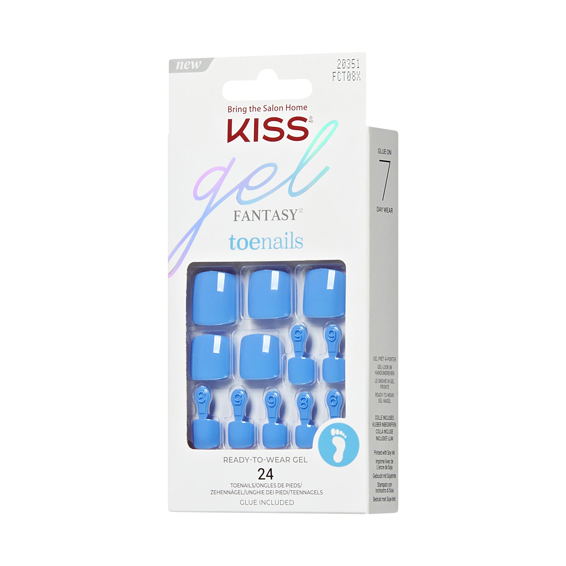 UÑAS POSTIZAS PARA PIES GEL FANTASY ELECTRIC FEEL - KISS