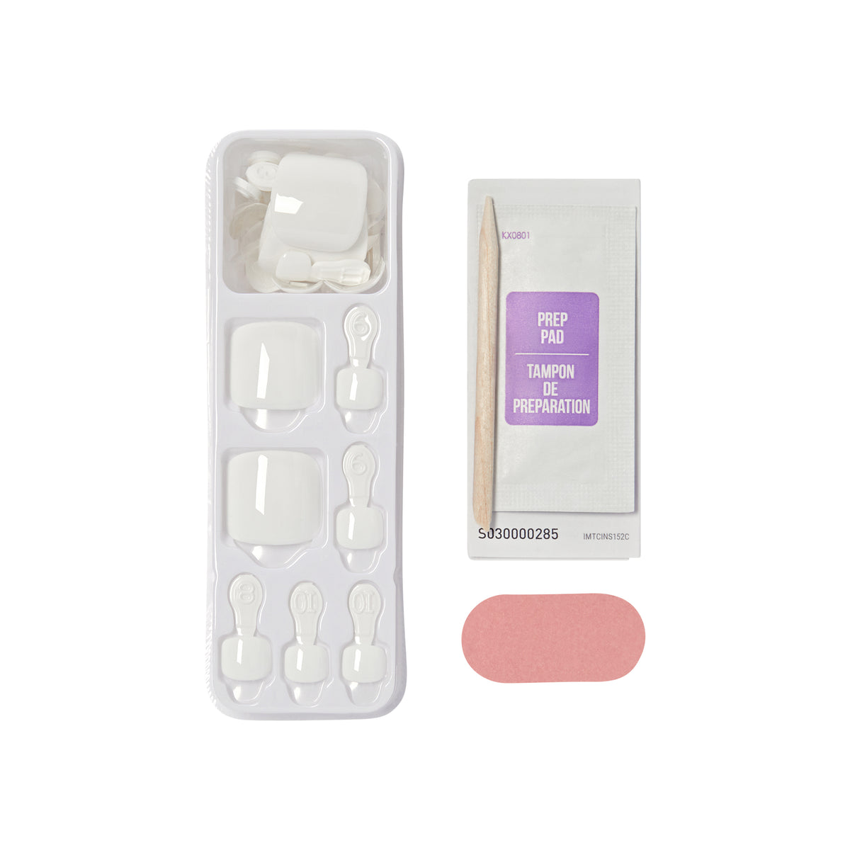 UÑAS POSTIZAS PARA PIES IMPRESS SIMPLY WHITE - KISS