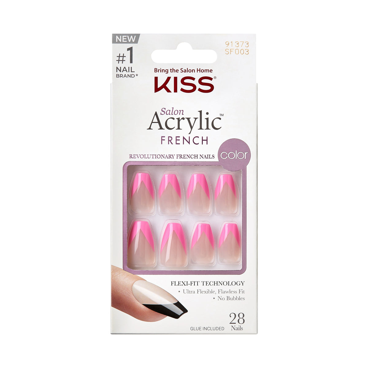 SALON ACRYLIC FRENCH COLOR SQUARED - KISS